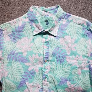 Floral Linen Shirt by Ocean & Coast (Size L)